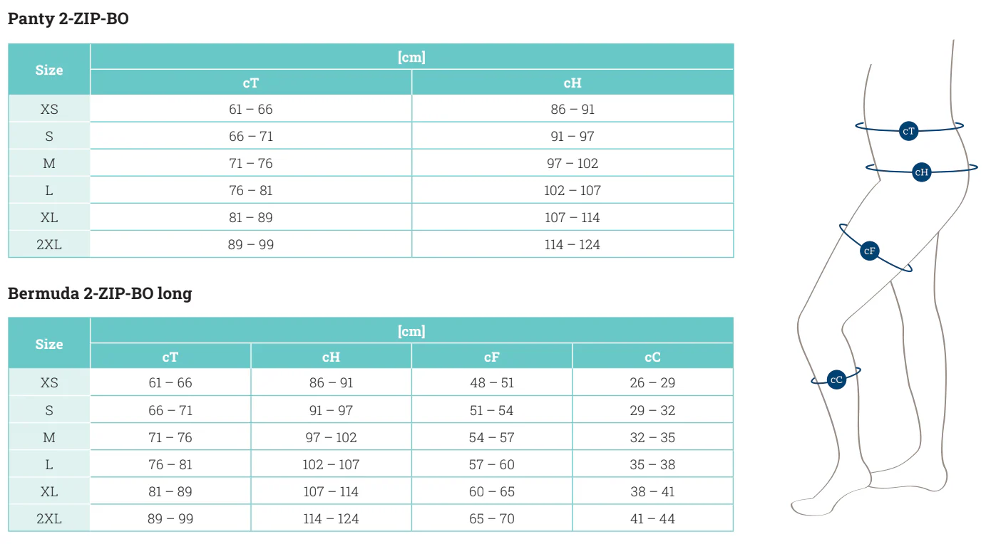 Amoena Bermuda Compression Pant Long -  Black - Image 4