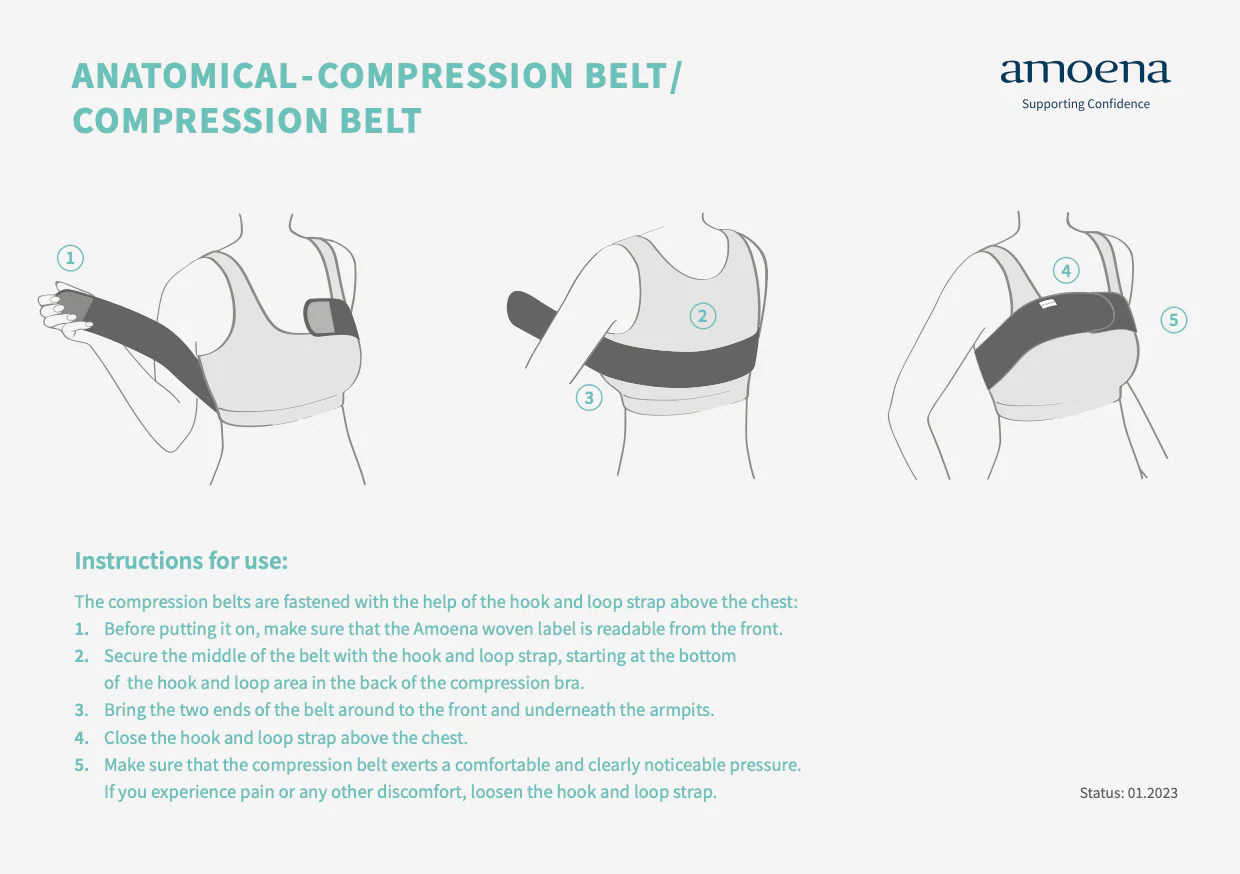Amoena Compression Belt - Black - Image 5
