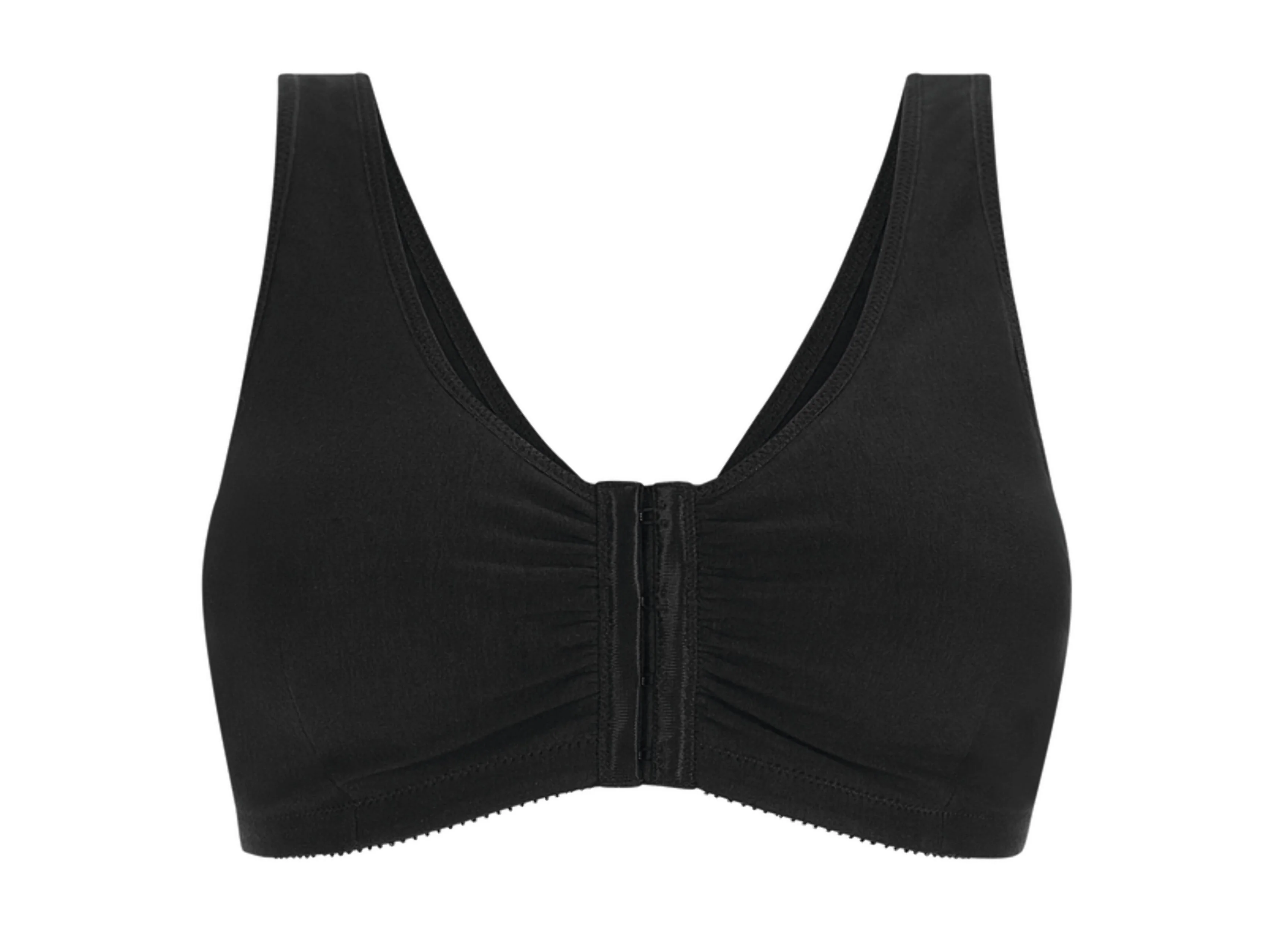Amoena Frances Wire Free Mastectomy Bra - Black - Image 3