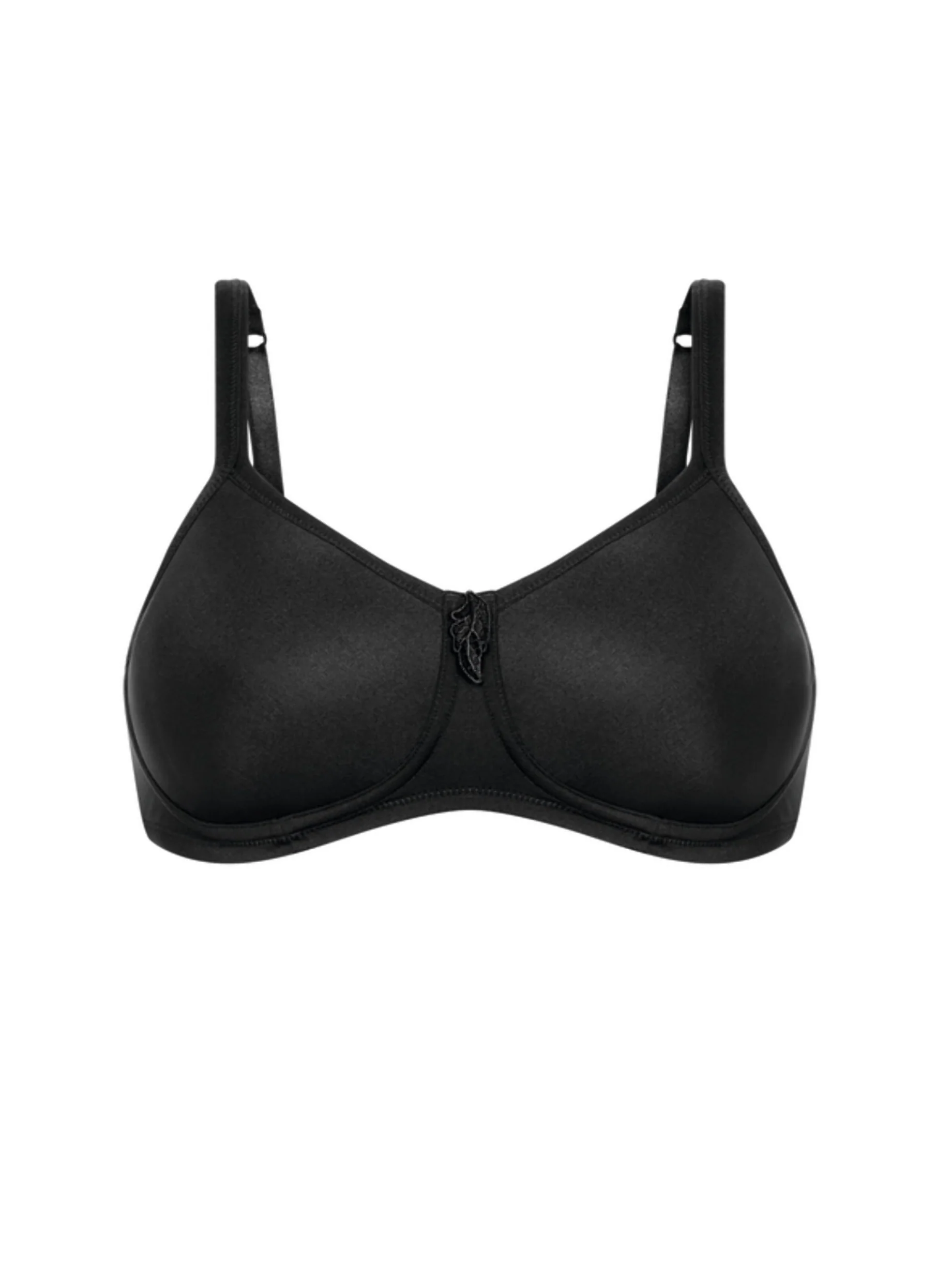 Amoena Lara Wire Free Padded Mastectomy Bra - Black - Image 3