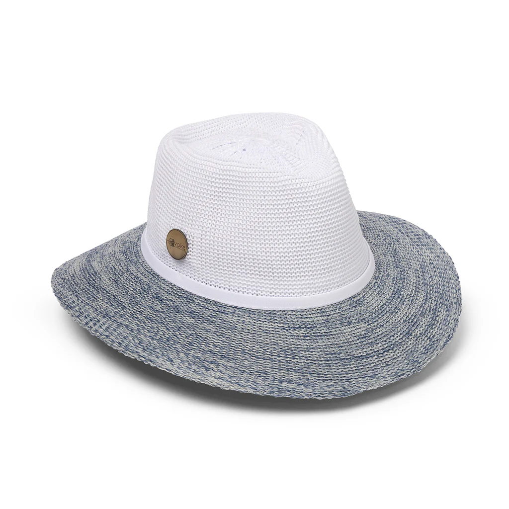 Evoke Aston Fedora - Blue/White - Image 4
