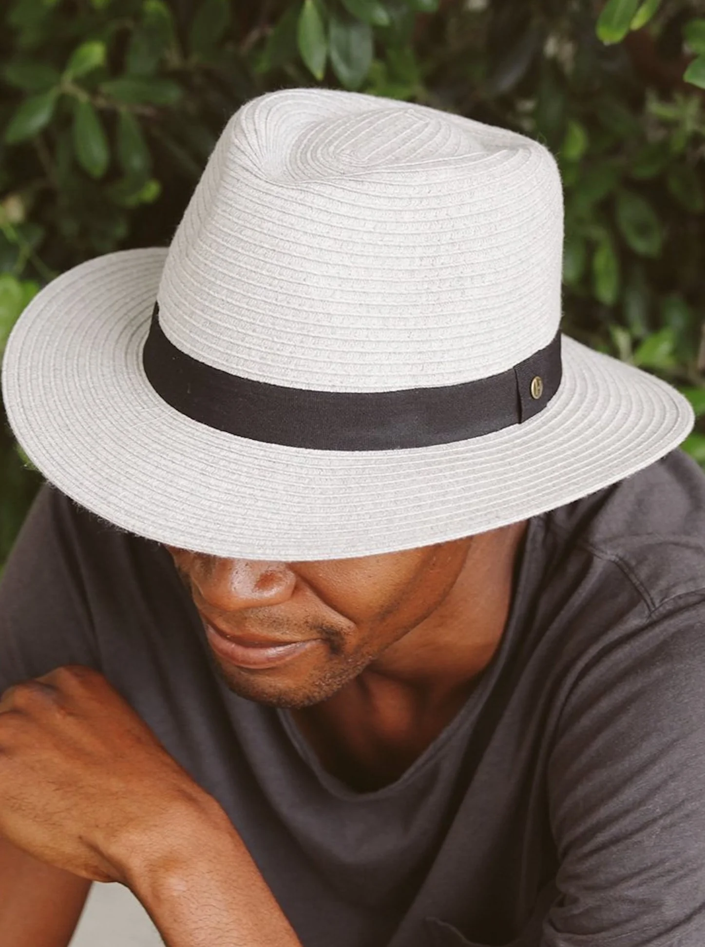 Rigon Pana-Mate Unisex Fedora - Ivory With Black Band - Image 3