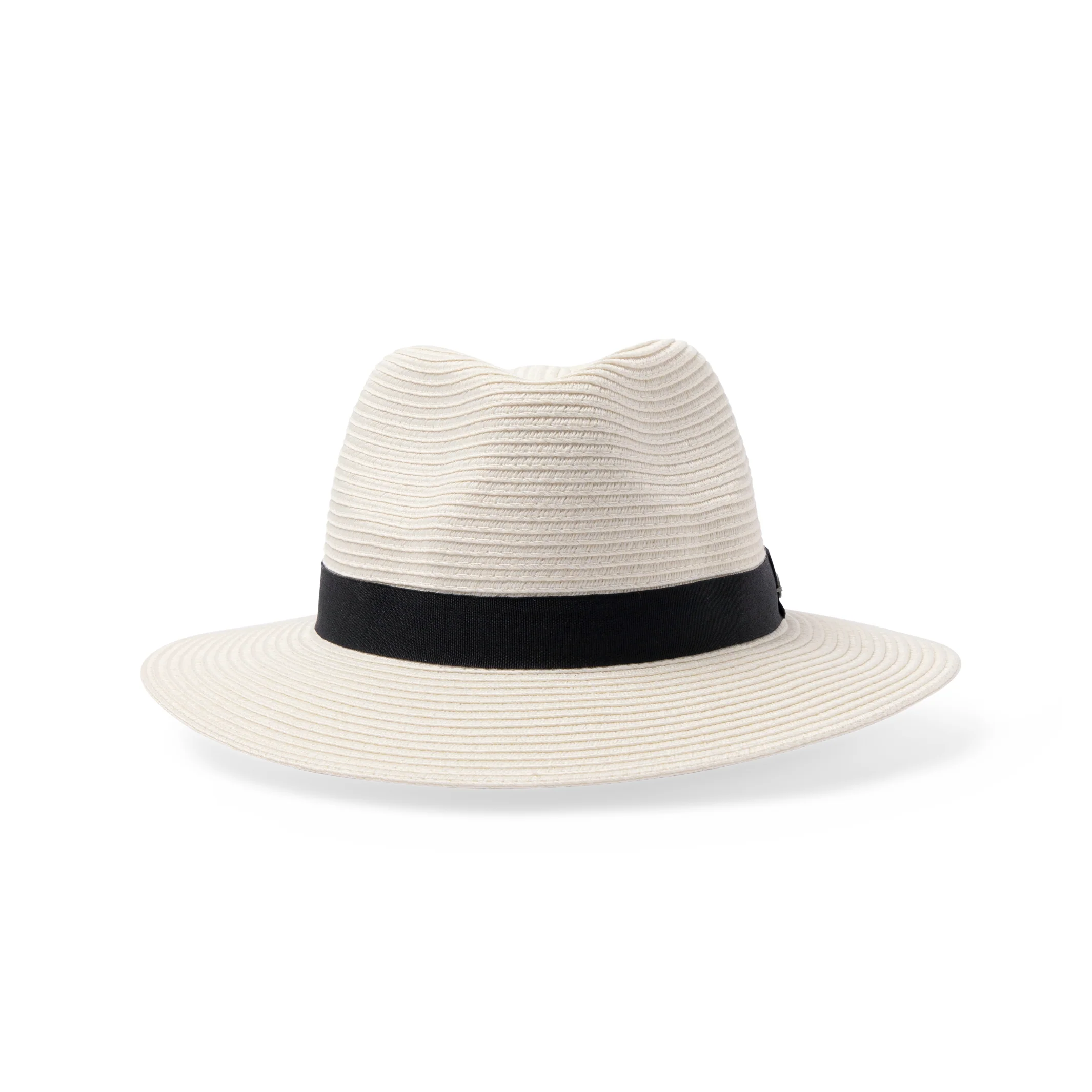 Rigon Pana-Mate Unisex Fedora - Ivory With Black Band - Image 5