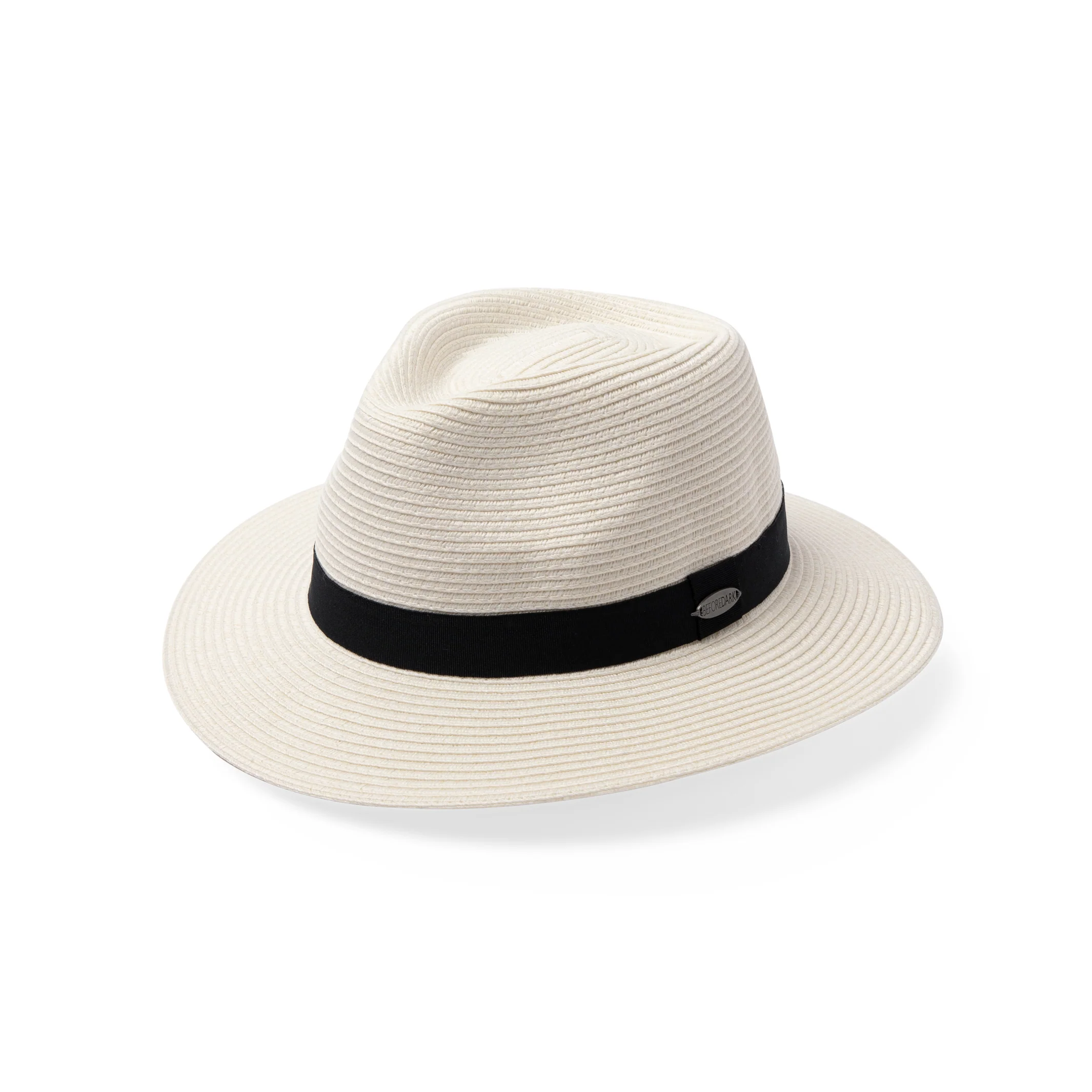 Rigon Pana-Mate Unisex Fedora - Ivory With Black Band - Image 6