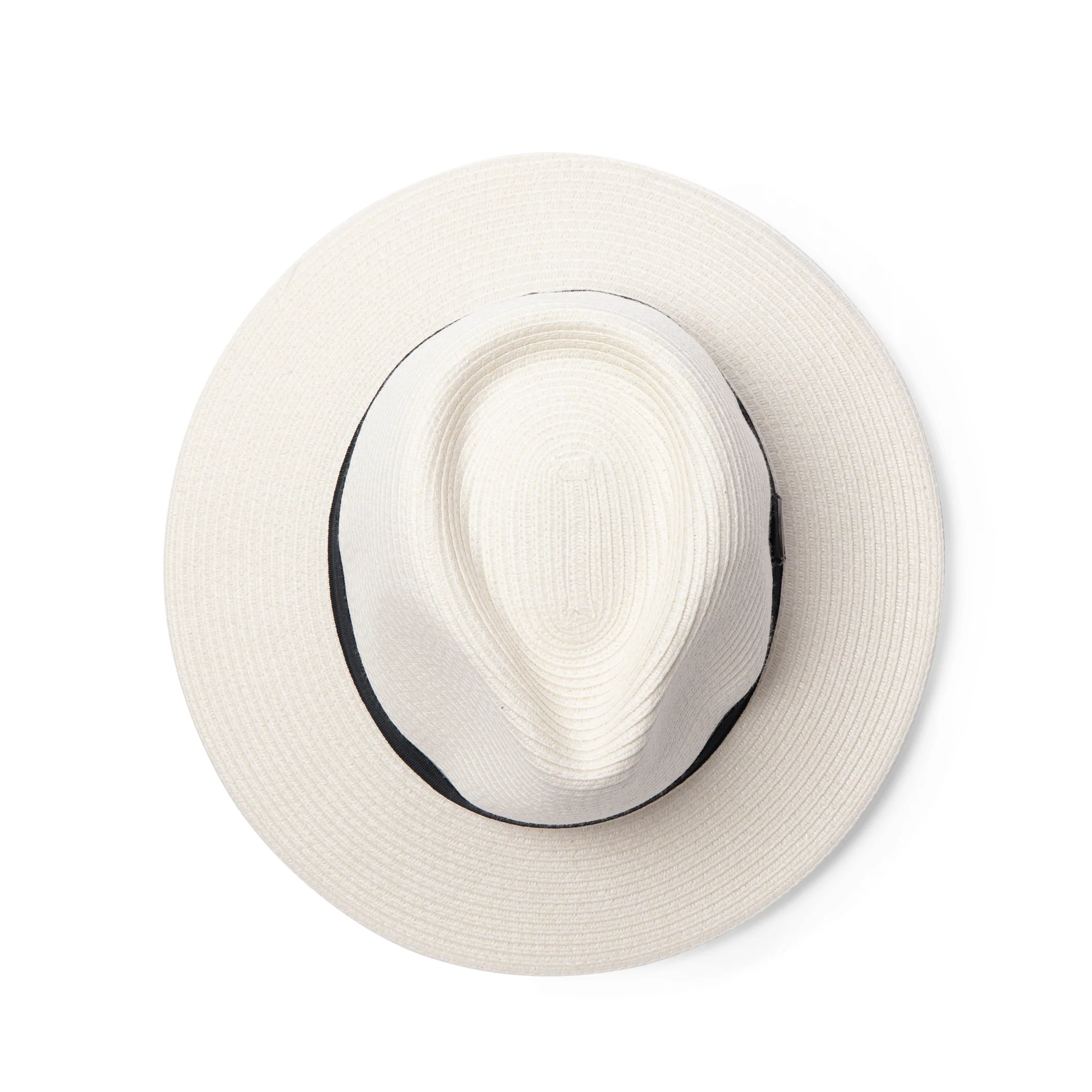 Rigon Pana-Mate Unisex Fedora - Ivory With Black Band - Image 7